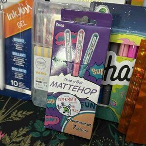 7 x Pentel K110 MatteHop Enchantment Colours Pens - SEALED